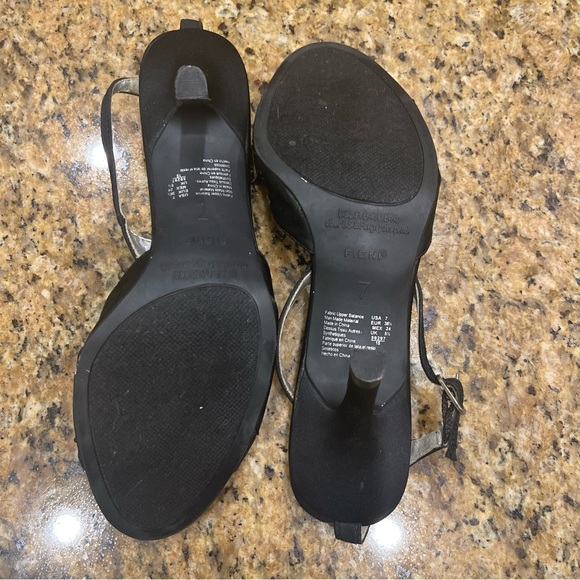 FIONI WOMENS BLACK SANDALS DRESS HEELS SIZE 7 - Picture 2 of 7